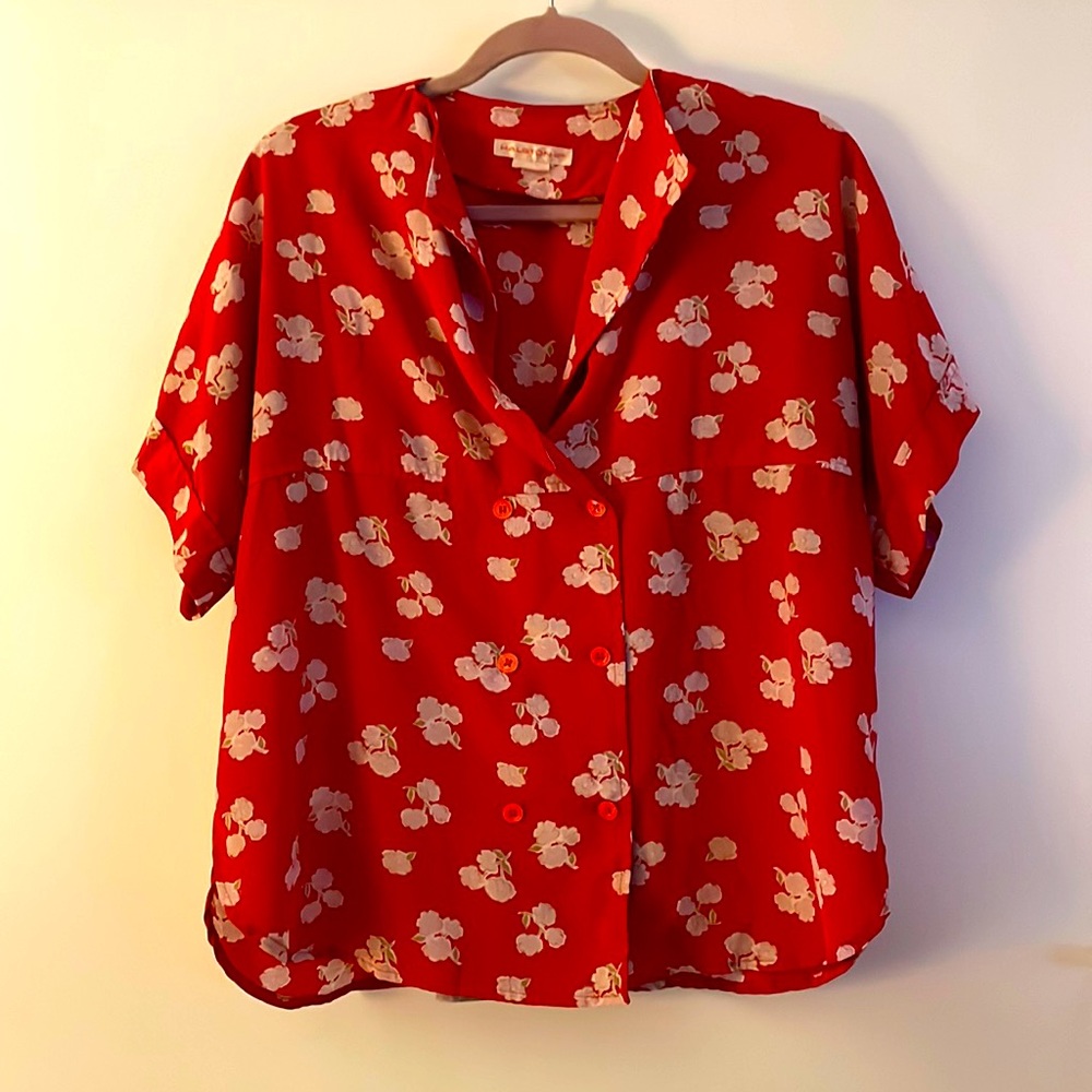 Vintage Halston floral top